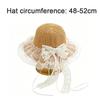 Pearl Decoration Children Sun Hat Wide Brim Straw Hat Cute Style Kids Sun Hat  Girls Accessories
