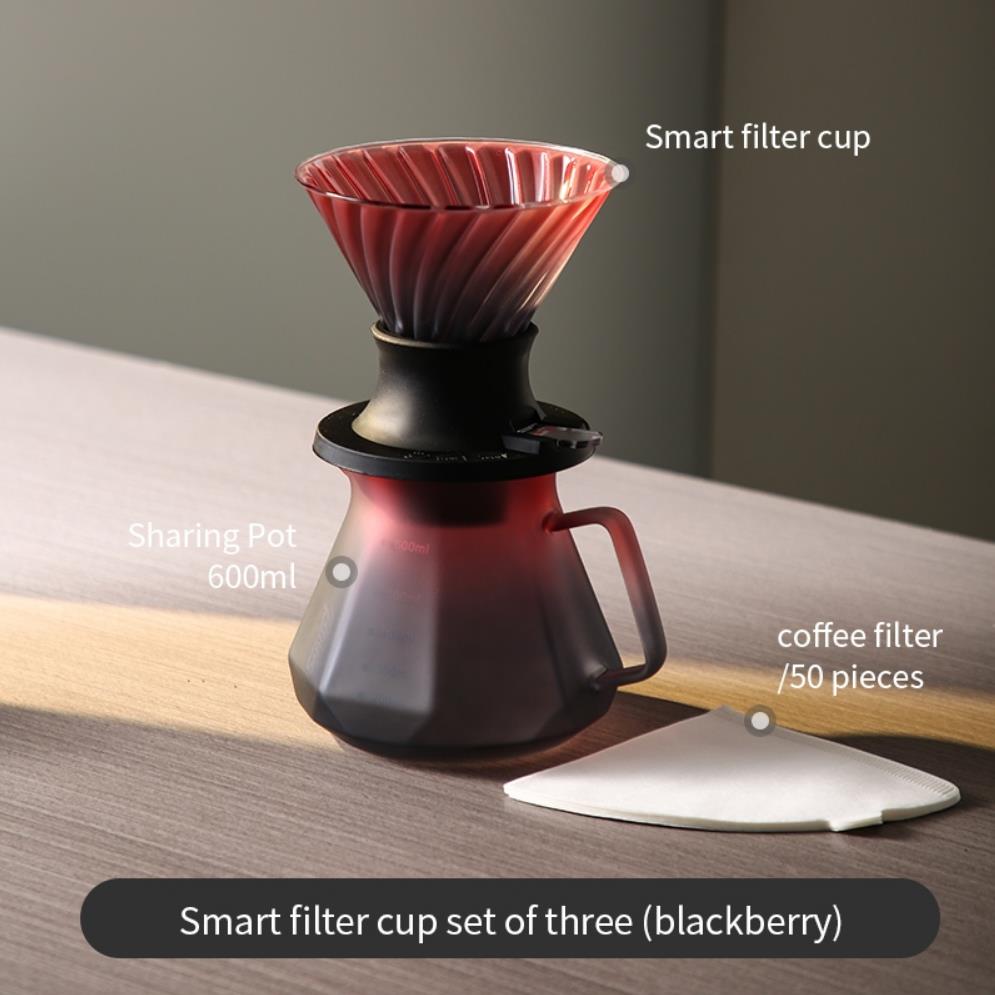 Hand Brewed Coffee Set Coffee Server with Filter Switch Dripper Handmade Borosilicate Glass Maker for Over Coffee Dripper Sets