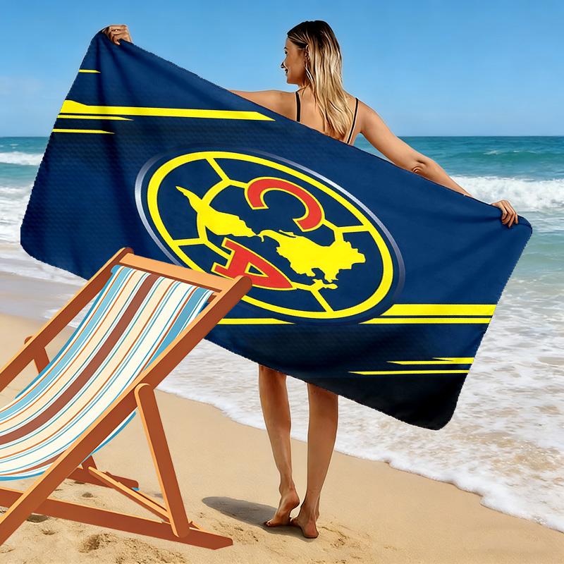 Club America Print Beach Towel, Large Soft Quick Dry Towel for Beach Camping Swimming