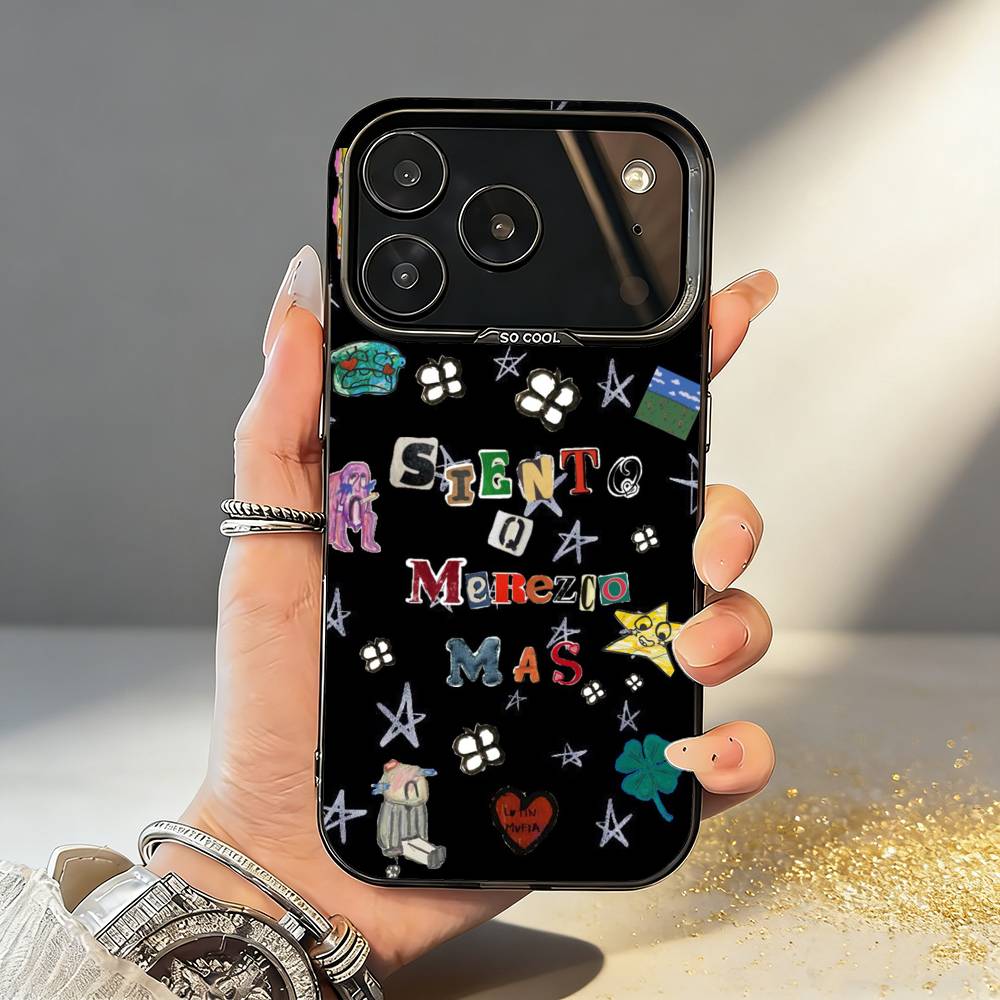 

EPC F-Flores-L-Latin M-Mafia Phone Case For iPhone17,16,15,14,13,12,11,Pro,MAX Gray Matte Silicone Black Cover iPhone13