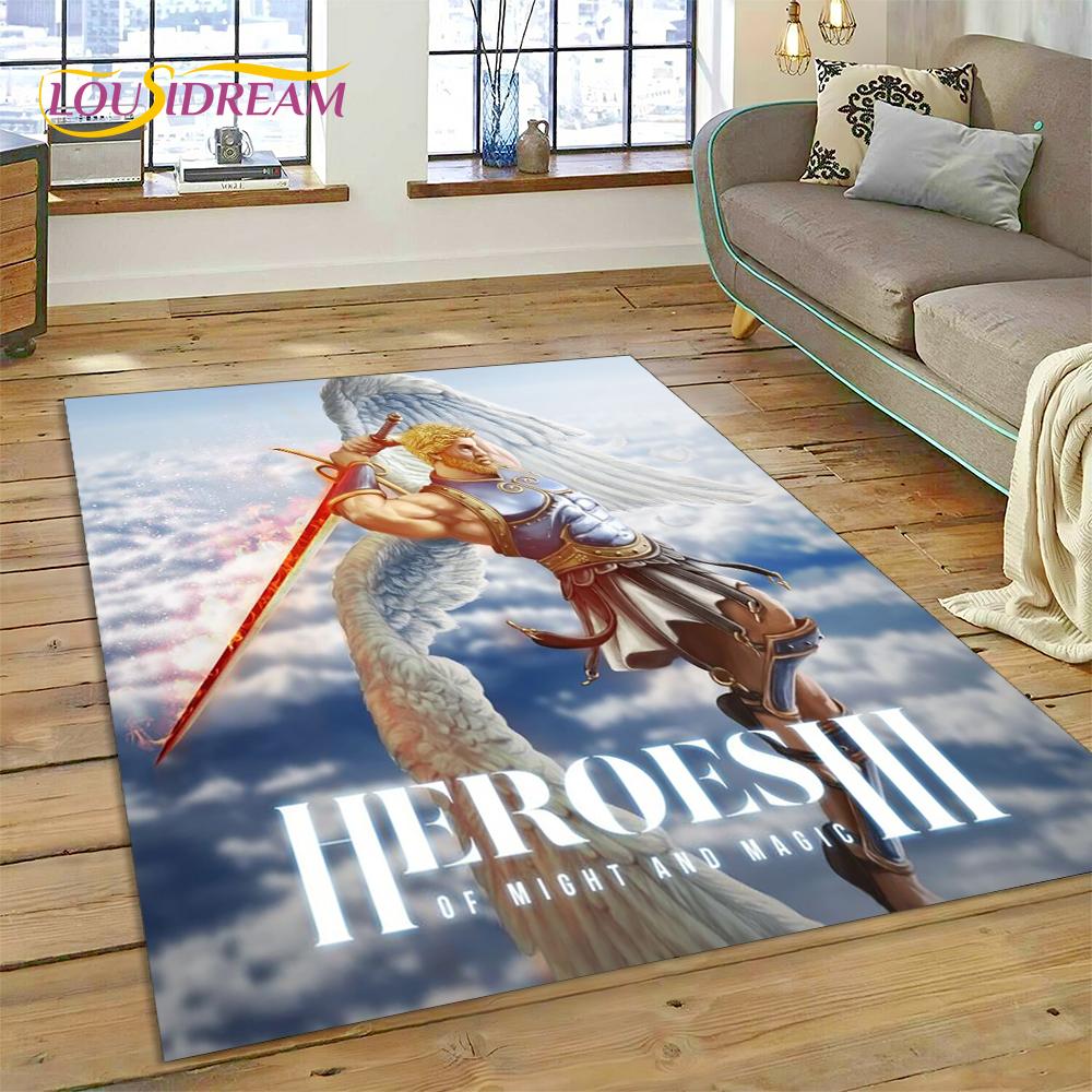 HD Heroes of Might and Magic Retro Games Rug Carpet for Living Room Bedroom Decor,Floor Mat Non-slip Decoration for Sofa Doormat