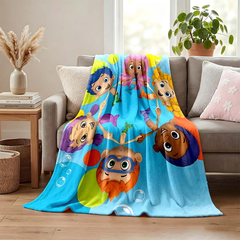 Coperta Bubble Guppies Coperta in Flanella Morbida Accogliente Peluche Coperta da Divano Letto Leggera Decorazione per la Casa