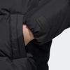 adidas Neo Letter Print Long Hidden Zipper Hooded Down Jacket Women Outerwear Black GJ8831