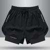 Men's Quick-Dry Three-Quarter Double Layer Sports Shorts For Basketball Marathon Running Swimming