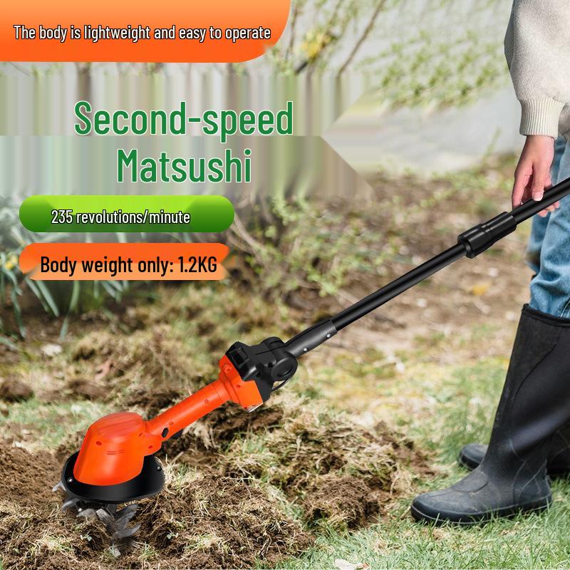 Portable Lithium Battery Handheld Tiller for Garden and Field Soil Loosening and Grass Digging
