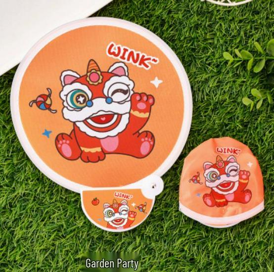 Portable Cartoon Folding Fan – Cute Mini Round Fan for Women and Kids