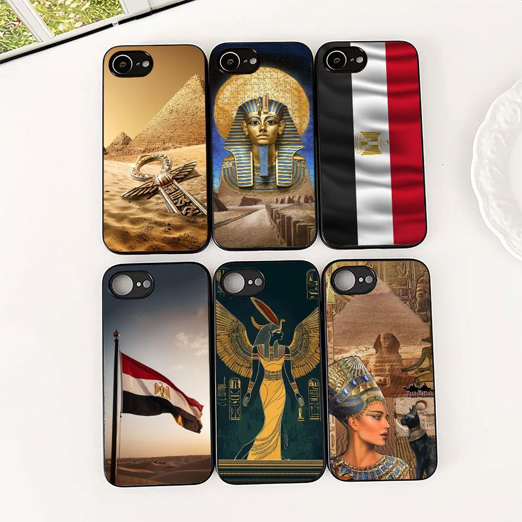Egypt Nefertiti Anubis Ankh Kemet Pharaoh Flag Cover for Motorola Moto G06 G86 G57 G14 G34 G24 A54 G15 G17 Power G77 G87 Case