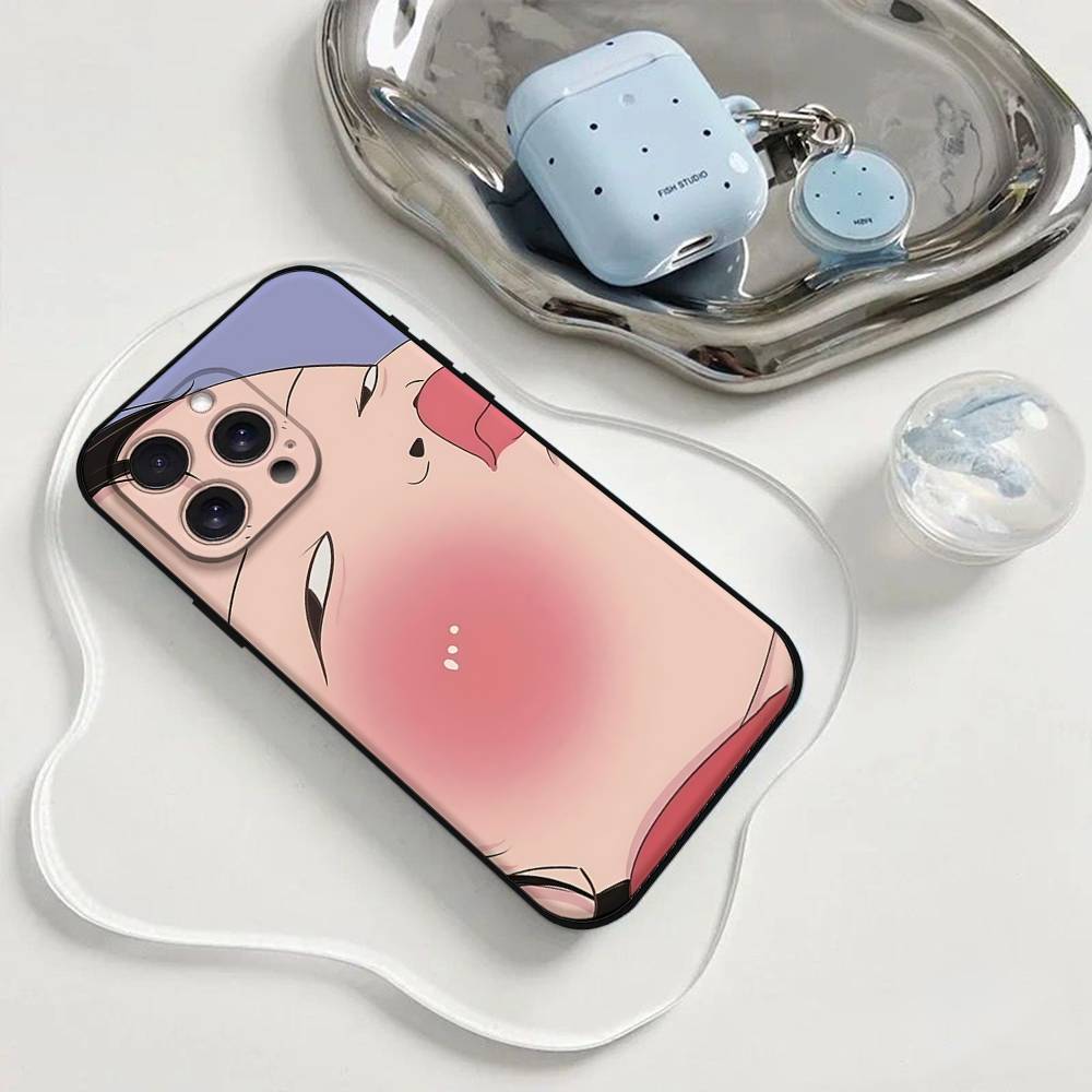 Cartoon Chubby Girl Phone Case Phone Case For Iphone 17 16 15 11 13 14 Pro Max X Xr Xs Max 12mini Black Shell Cover Case