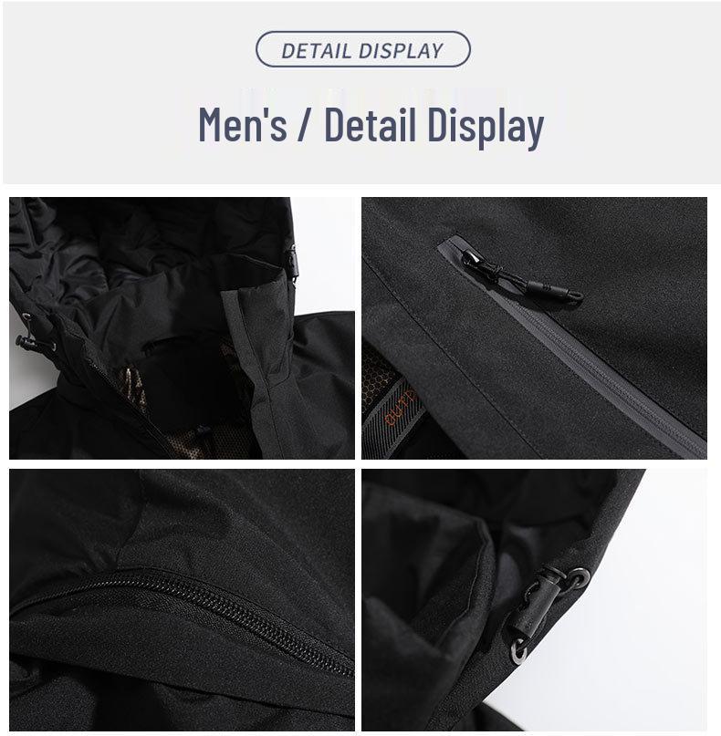 Men's Graphene Thermal Hooded Jacket - Winter Windproof, Thickened Workwear, Mountaineering Style, Trendy Couple Design