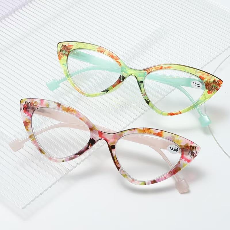 Small Cat Eye Presbyopia Glasses For Men Women Ultra Light Anti Blue Reading Eyewear High Definition Far Sight Goggle Plus Glass