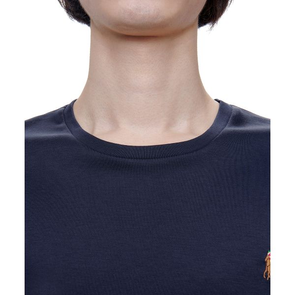 Polo Ralph Lauren Fw22 Solid Logo Slim Fit Short Sleeve T-Shirt Men Tops Navy MNPOTSH1N820101-410
