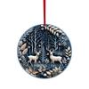American Christmas Ornaments: Snowman, Elk, and Christmas Tree Decorations