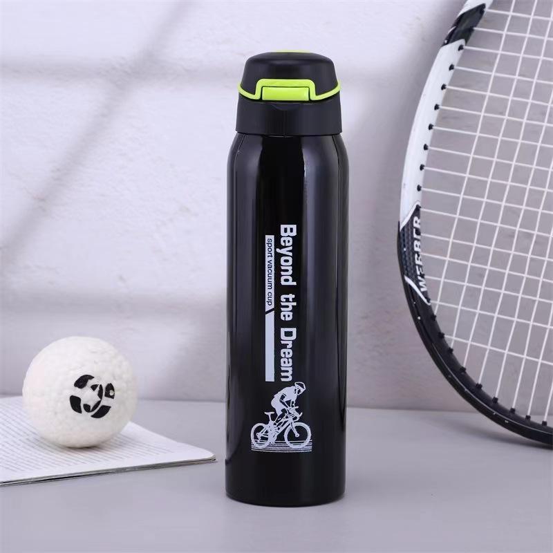 Outdoor Sports Kettle With Handle, Portable Thermos Cup, Anti-Drop Mountaineering Water Cup, Household Vacuum Cup