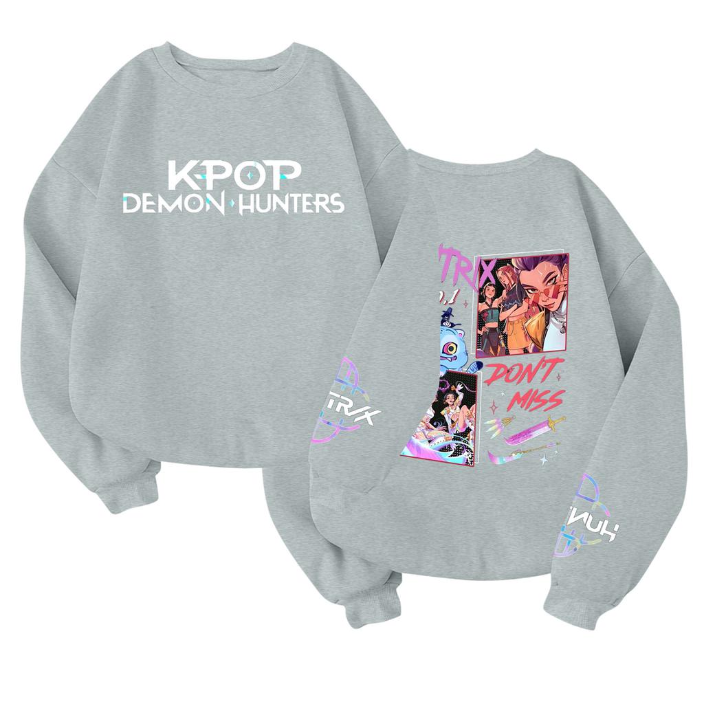 Children's Fashionable Lightweight Long-sleeved Round Neck Pullover With Pockets Printed Pullover