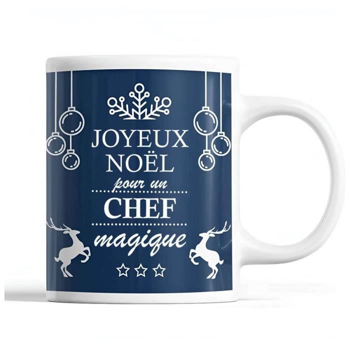 Mug - Noël Chef Homme - Ceramic - Double-sided Print - 325 Ml - Secret Santa Gift
