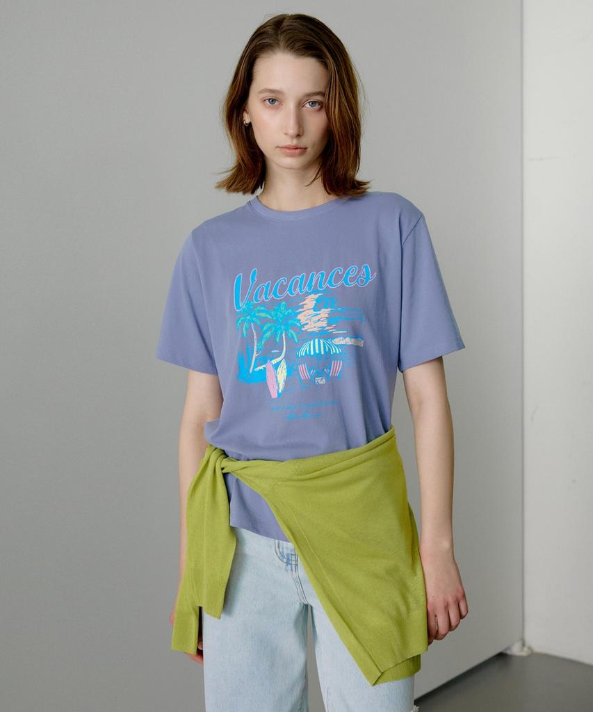Ollibeudeollibeu Basic Fit Graphic Pigment T-Shirt Oh6Me4820