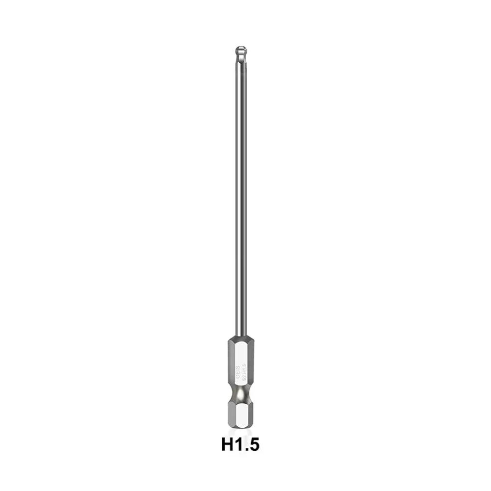 Ball End Hex Screwdriver Bits Set Metric Allen Hex Bits 100mm Long Magnetic Ball Head Driver Bit H1.5 H2.5 H3 H4 H5 H6 H8 H10
