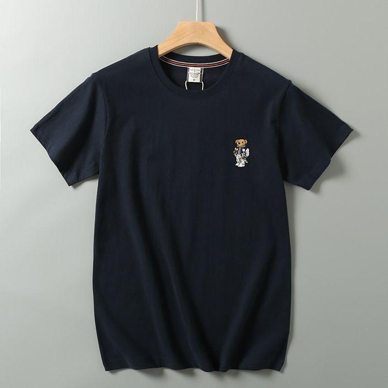 HK Ten Thousand Needle Bear Comfortable All-Match Casual Half Sleeve Embroidery