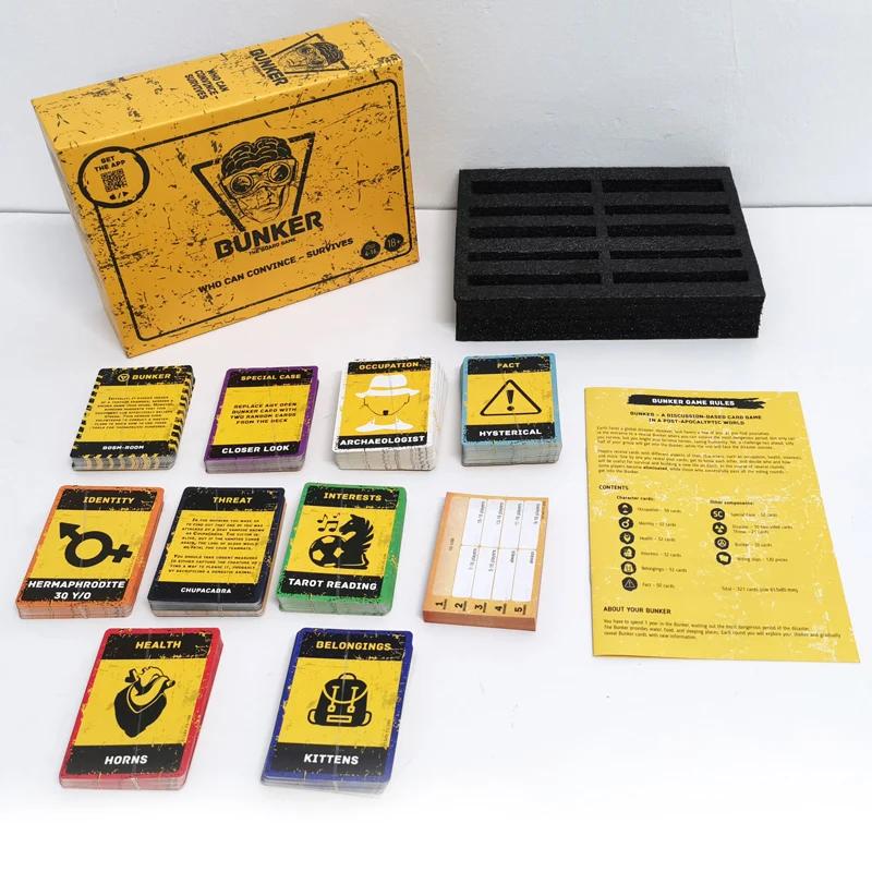 Bilingual Russian English Bunker Board Game for Party Night Fun with Adults Families Friends Indoor Outdoor
