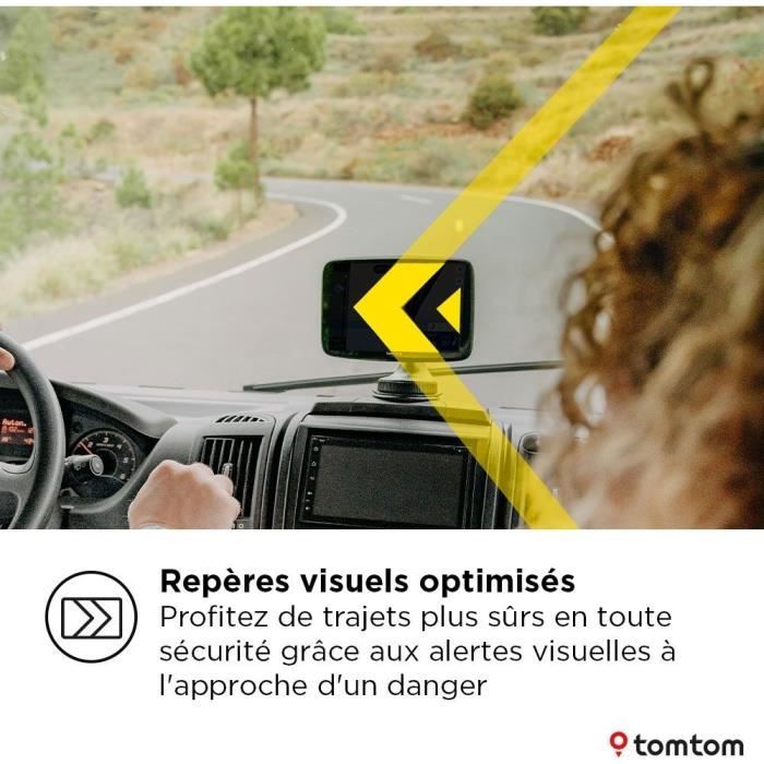 TomTom - GO Camper Max 2ème génération - GPS Camping-car, caravanes et voiture - 7 pouces - Points d'intérêts dédiés - Carte Monde