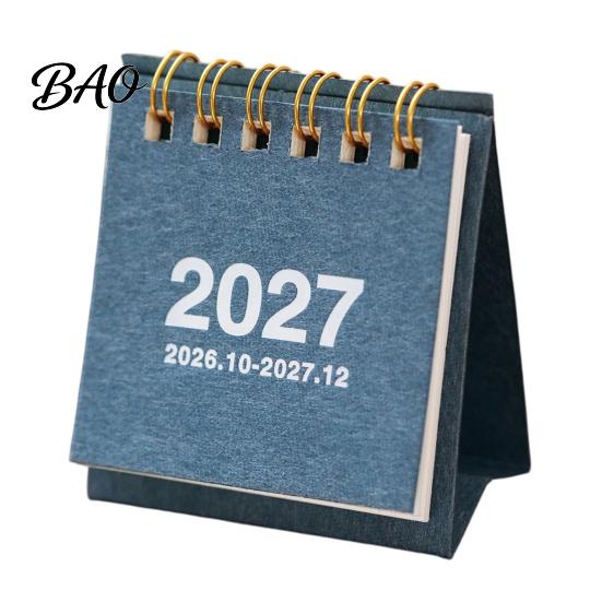 Practical Gift for Students Professionals Mini Desk Calendar 2026-2027, Oct 2026 to Dec 2027 Standing Flip Small Portable Desktop Ornament Calendar,