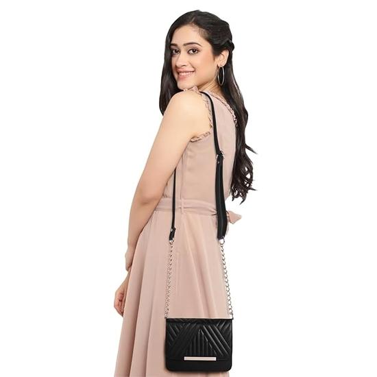 PLANX Synthetic Leather Gorgeous Embroidered Stylish Design Shoulder Crossbody Side Sling Bag For Women