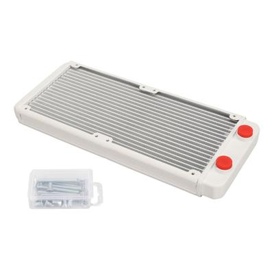 Wasserkühlung Radiator G14 Gewinde 18 Rohre Langlebige Lamellen Wärmetauscher Radiator PC Aluminium