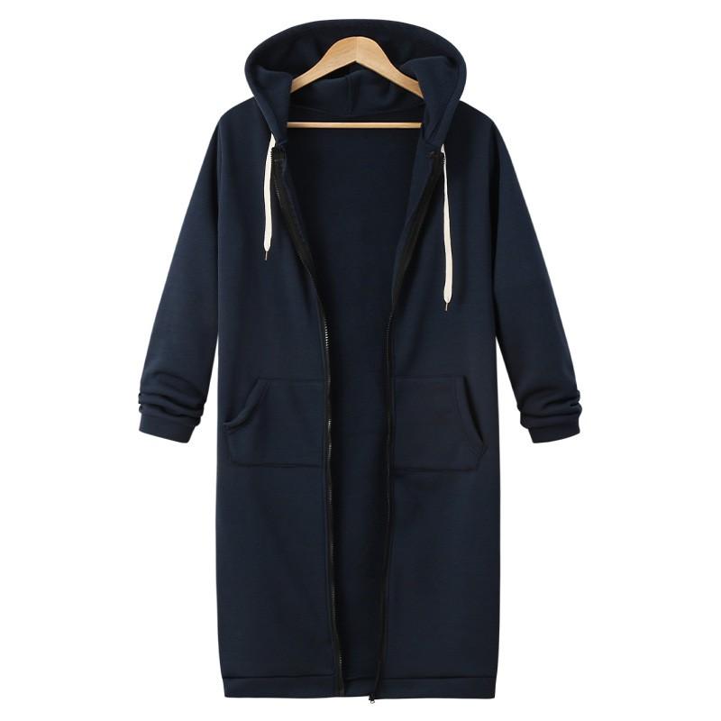 Womens Oversized Long Hooded Sweatshirt Thick Fleece Pullover Coat Winter Casual Loose Fit Plus Size
