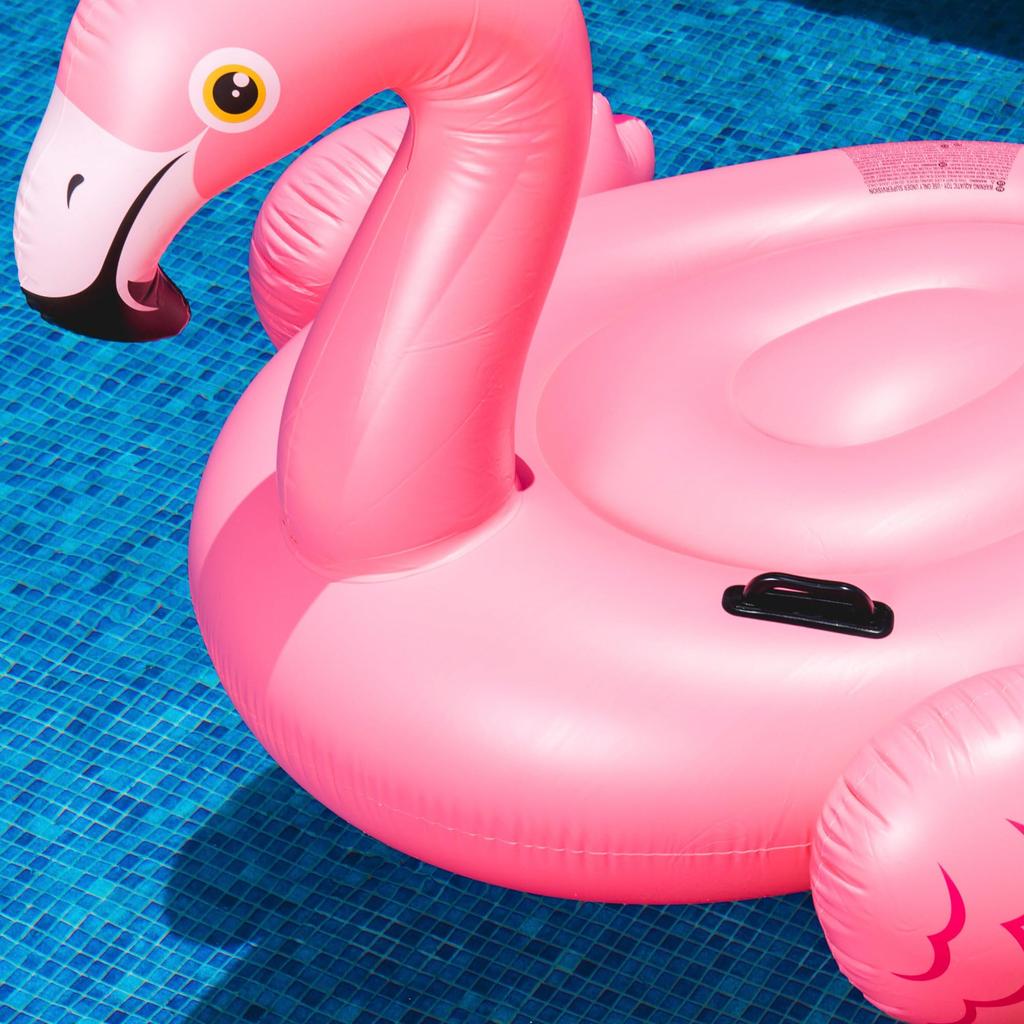 INTEX Flamingo Ride-On Float, 142 x 137 x 97 cm, 57558 [Official Japanese Product]