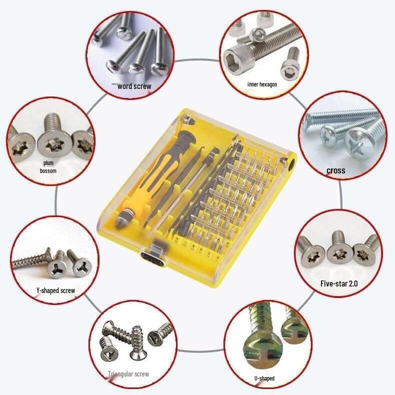45-Piece Professional Screwdriver & Dust Removal Set with Magnet for Phone & Laptop Repair