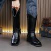 Leather Casual Boots Men Loafers Luxury Design Slip On Male Dress Boots Leisure Style Big Size Good Wear-resistant Sole