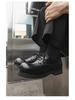 2024 Men's Shiny Round Toe Formal Height-Increasing British Workwear Shoes