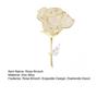 Rose Brooch with Diamonds Dazzling Alloy Lapel Pin Fade Resistant Exquisite Flower Pin for Daily Wear And Holiday