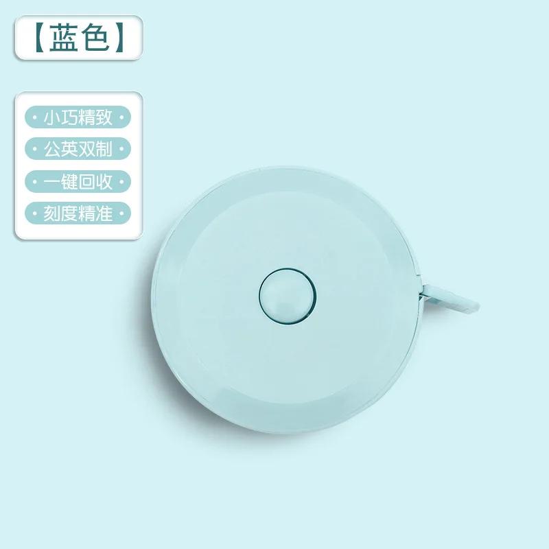 Solid Color Doubleside 150cm/60 Inches Retractable Tape Ruler with Buckle for Tailor Soft Ruler Dressmaking Sewing Accessories