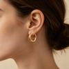 European Retro Stainless Steel High-Grade Light Luxury Earrings for Women