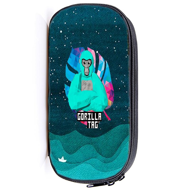 Gorilla Tag Monke Pen Bag Cartoon Monkey Stationery Box Pencil Case Cute Anime School Student Supplies Gift Stationary Organizer