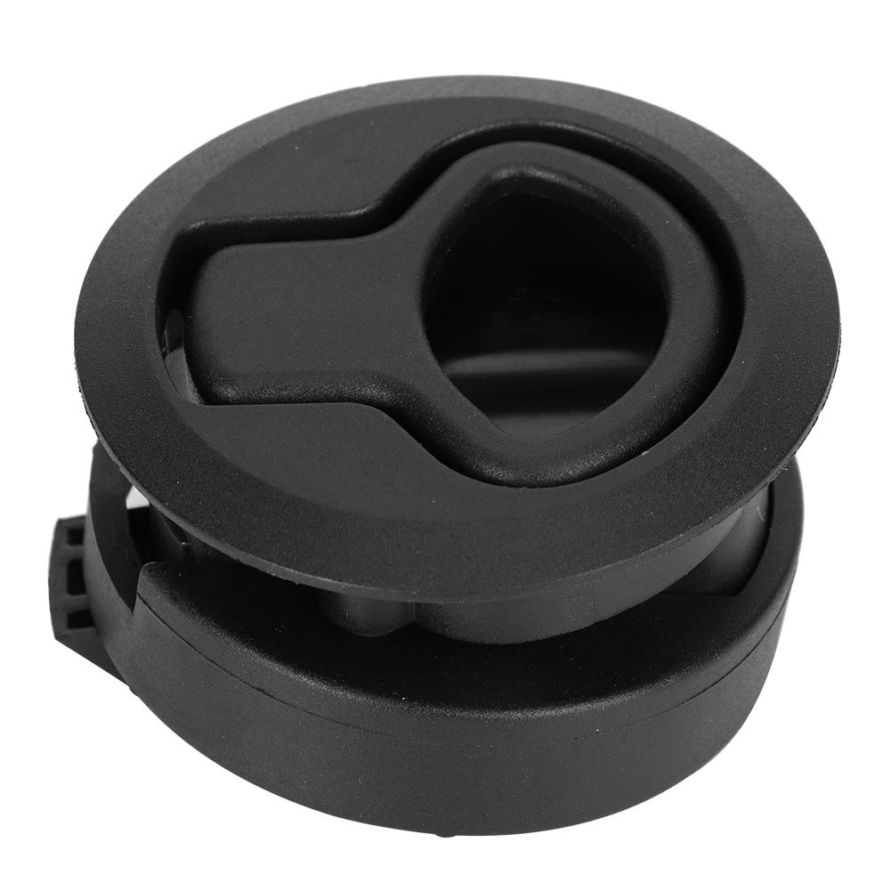 Round Black Flush Pull Slam Latch Deck Hatch Handle Lock for Marine Boat RV Drawers