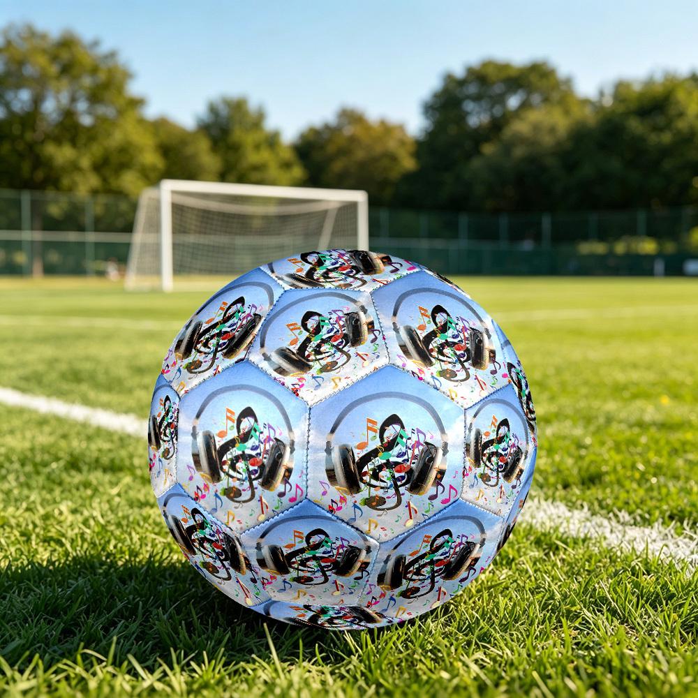 1pc Music Air Size 5 Soccer Ball Professional Match Training Football Indoor &Outdoor Sports Ball Lightweight Durable c6520