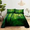 Scene Bed Sheet and Pillowcase Set Bedding Linens Cover Queen King Double Size 220x240 Trees for Bedroom Soft Twin Full Single