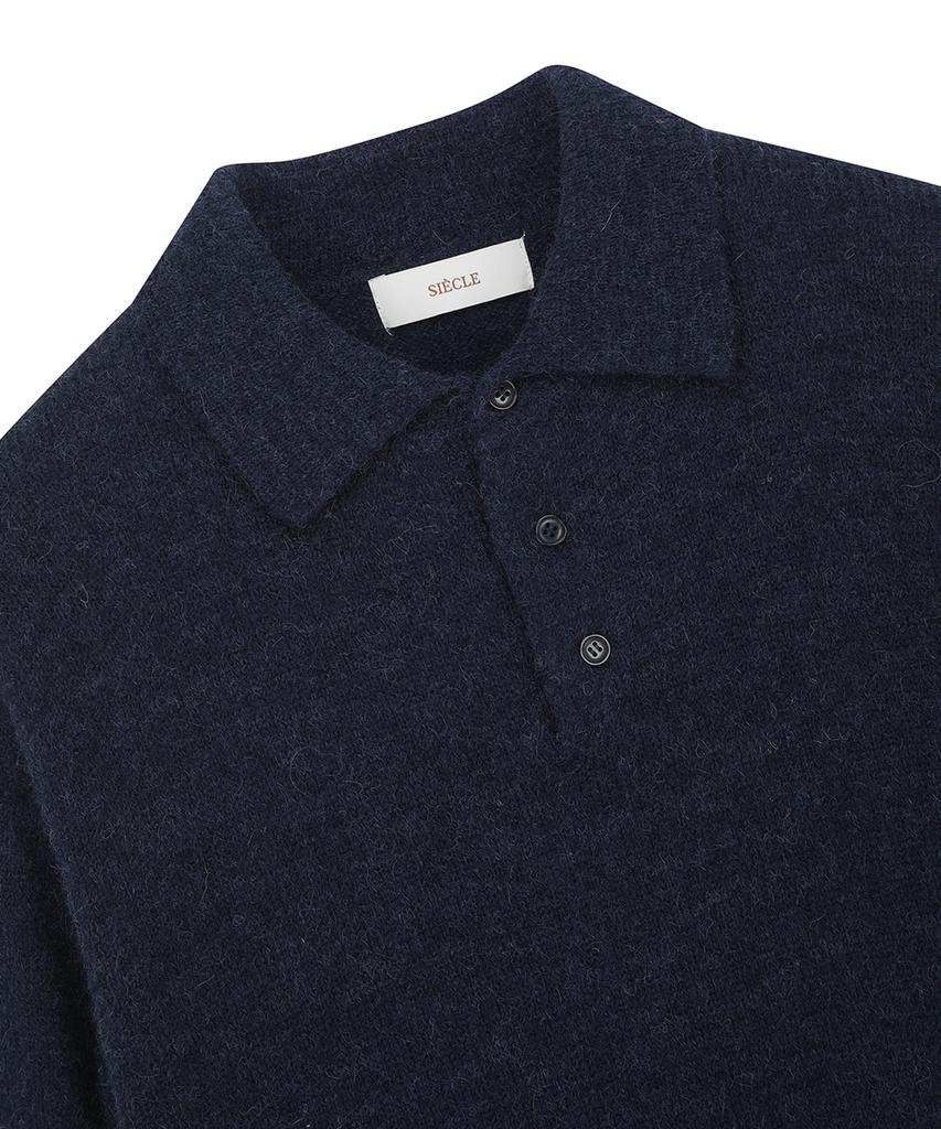 SIECLE Alpaca Polo Knit (Navy)