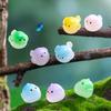 10-100pcs Luminous Mini Resin Small Skylark Chicken Figurine Micro Landscape Fairy Garden Miniatures Home Decor DIY Accessories