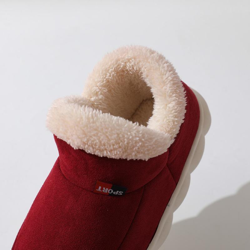 Cotton Shoes for Men and Women In Winter, with A Bag Heel and Velvet for Indoor Warmth, Thick Soled Cotton Shoes