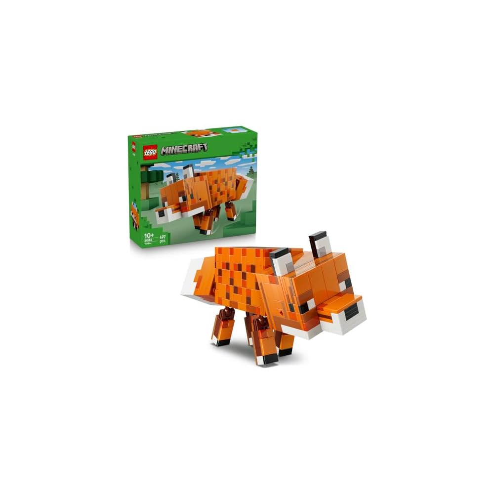 LEGO Minecraft Fox Toy Building Blocks for Kids Ages 10-12 Educational Gift 21588