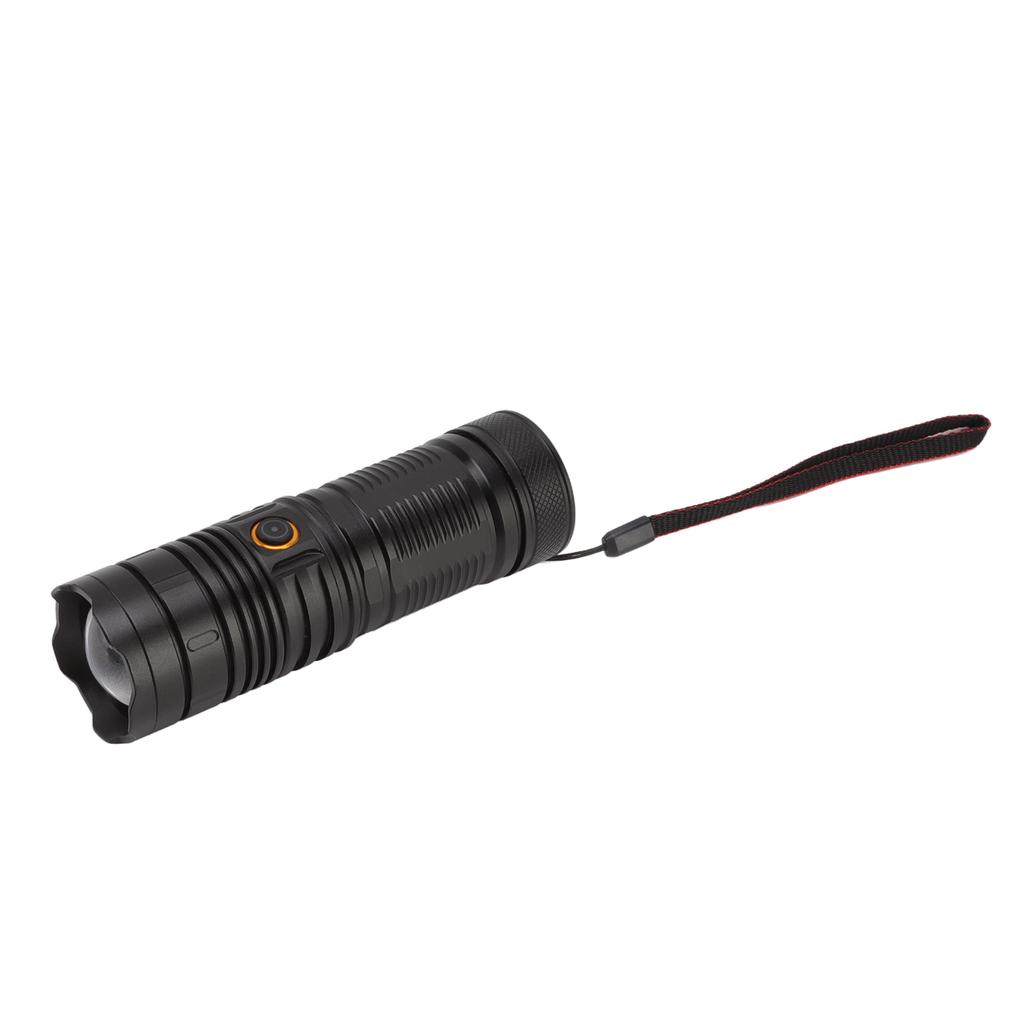 LED Flashlight USB Rechargeable Super Bright Aluminum Alloy Shell Long Range Zoom Waterproof