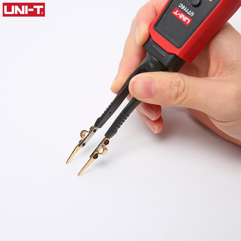 UNI-T SMD testeris UT116C UT116A Atsparumo testeris Sukamas LED diodas Rezistorius Baterijos testas Kondensatoriaus testeris