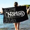 N-NORTONS Motorcycle Microfiber Blanket Quick Drying Beach Towels Oversized Printing Super Absorbent Pool Towel Blanket