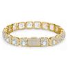 7mm 8mm S925 Sterling Silver Bezel Set Moissanite Tennis Bracelet Square Frame Round Cut Fine Jewelry  8.73-16.44 CTW
