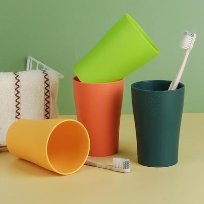 Einfacher runder Mundspülbecher, Putzbecher, Plastikwasserbecher, Haushalt verdickter Wasch- und Zahnbürstenbecher