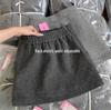 Women's Gray Wool Blend High Waist A-Line Short Skirt - Autumn Winter Petite Slimming Anti-Exposure Hip-Hugging Skirt