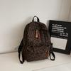 Schoolbag new large-capacity backpack leopard print computer backpack college student high school men's and women's schoolbags Korean version 